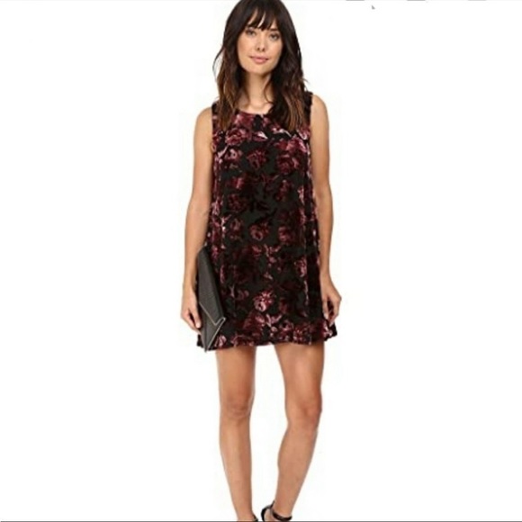 BB‎ Dakota Brittania Velvet Burnout Mini Dress in Black Size Extra Small - Picture 1 of 7